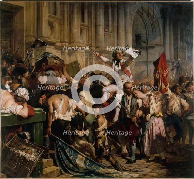 The Vanquishers of the Bastille before the Hôtel de Ville, July 14, 1789.