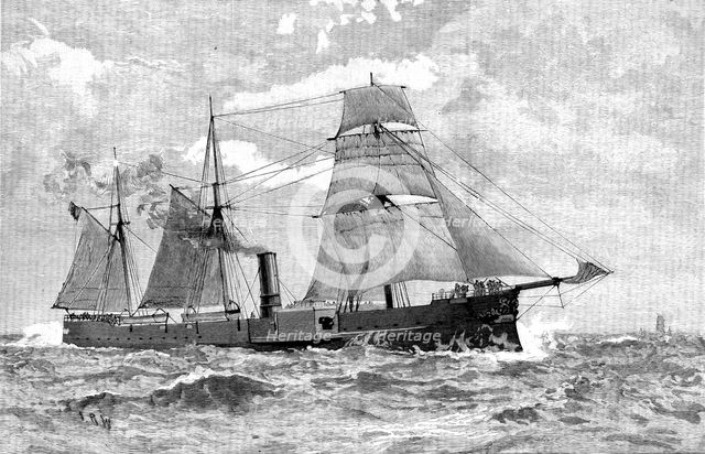 The Vasco da Gama, the only ironclad of the Portuguese government, 1890. Creator: Unknown.
