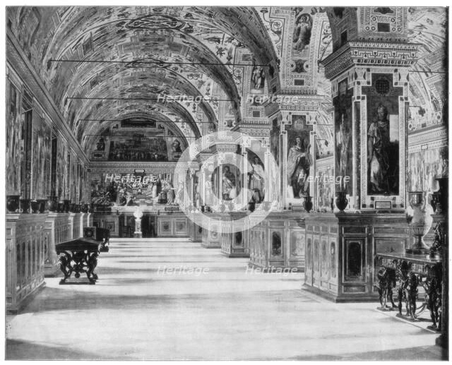 The Vatican Library, Rome, late 19th century. Artist: John L Stoddard