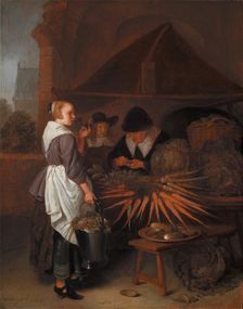 The Vegetable Stall, 1665. Creator: Gerritsz Quiringh van Brekelenkam