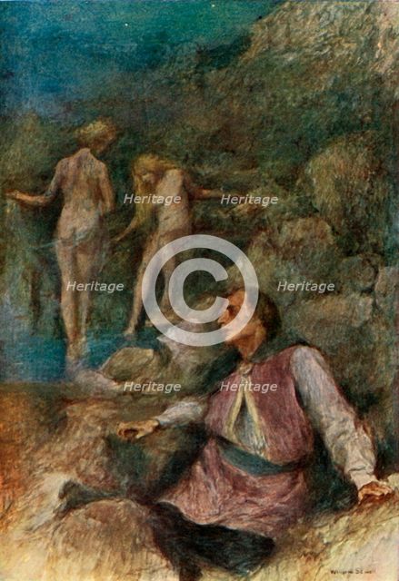 'The veele came to the spring to bathe', 1917. Creator: Unknown.