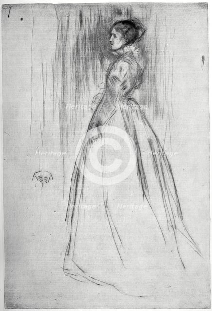 'The Velvet Dress', 1873 (1904).Artist: James Abbott McNeill Whistler