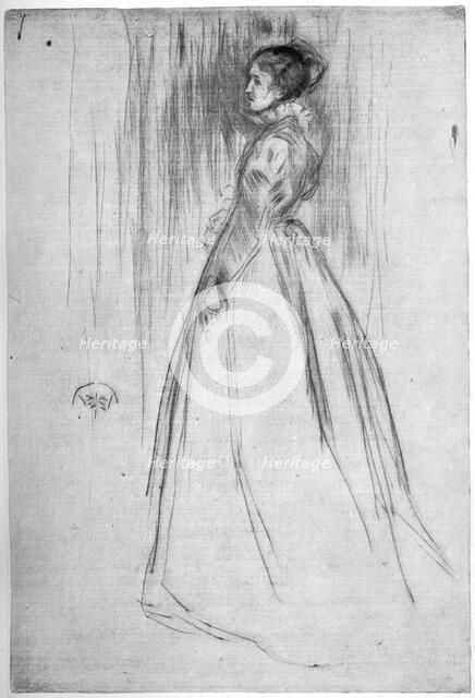 'The Velvet Dress', 1873 (1904).Artist: James Abbott McNeill Whistler