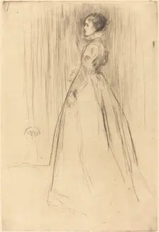 The Velvet Dress, 1873. Creator: James Abbott McNeill Whistler