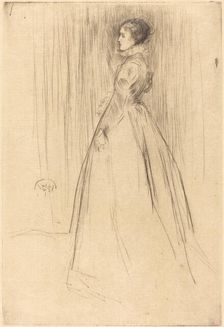 The Velvet Dress, 1873. Creator: James Abbott McNeill Whistler