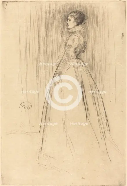 The Velvet Dress, 1873. Creator: James Abbott McNeill Whistler.