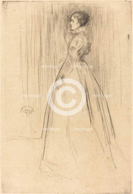 The Velvet Dress, 1873. Creator: James Abbott McNeill Whistler.