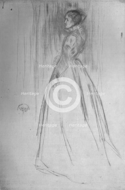 'The Velvet Dress (Mrs. Leyland)', 1873, (1904). Artist: James Abbott McNeill Whistler.
