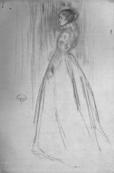 The Velvet Dress (Mrs. Leyland) 1873, (1904). Artist: James Abbott McNeill Whistler