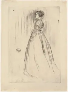 The Velvet Dress (Mrs. Leyland), 1873. Creator: James Abbott McNeill Whistler