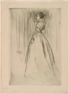 The Velvet Dress (Mrs. Leyland), 1873. Creator: James Abbott McNeill Whistler