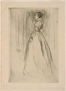 The Velvet Dress (Mrs. Leyland), 1873. Creator: James Abbott McNeill Whistler
