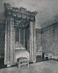 The Venetian Ambassador's Rom at Knole. The Bedstead Made for James I, The Chair and Stools of the