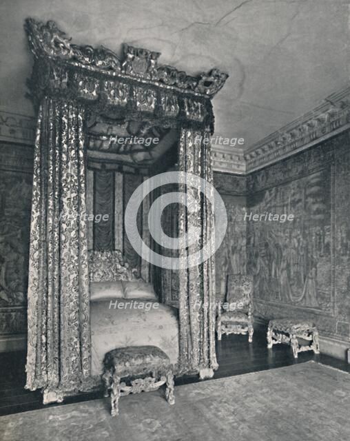 'The Venetian Ambassador's Rom at Knole. The Bedstead Made for James I, The Chair and Stools of the  Artist: Unknown.