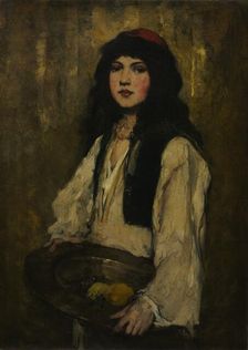The Venetian Girl, c. 1880. Creator: Frank Duveneck (American, 1848-1919)