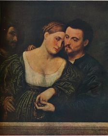 The Venetian Lovers 1525-1530, (1930). Creator: Paris Bordone