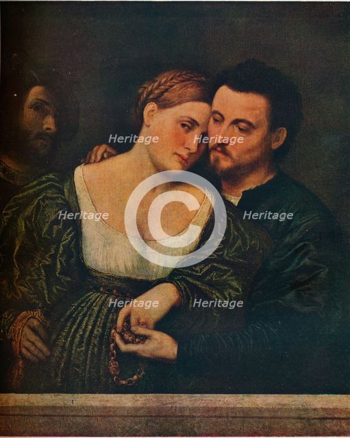 'The Venetian Lovers', 1525-1530, (1930). Creator: Paris Bordone.
