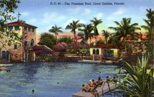 The Venetian Pool, Coral Gables, Florida, USA, 1940