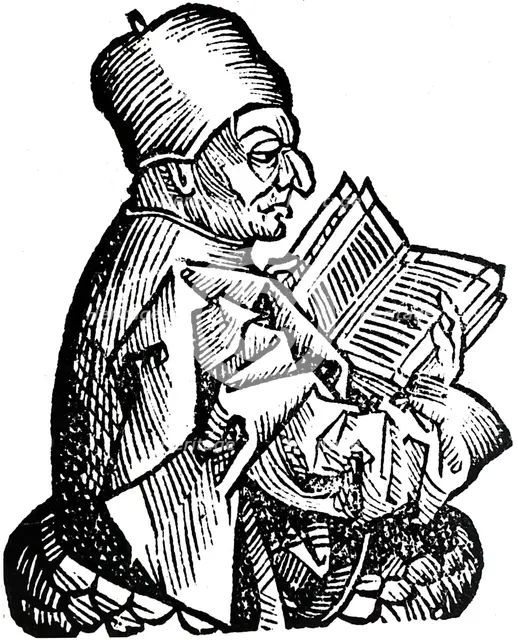 The Venerable Bede (c673-735), Anglo-Saxon theologian, scholar and historian, 1493. Artist: Unknown