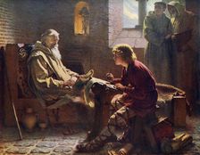 The Venerable Bede Translating the Last Chapter of St John 1926.Artist: James Doyle Penrose