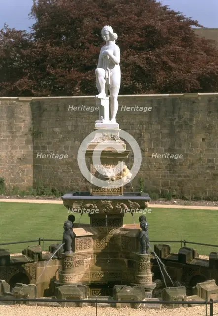 The Venus fountain, Bolsover Castle, Derbyshire, 2000. Artist: J Bailey