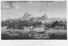 The Vessel of Prince Chingodzin, on Which the Russian Messenger Sailed to Shore, 1813. Creator: Koz'ma Vasil'evich Chesky