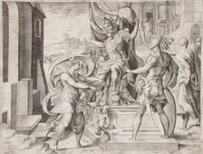 The Vestal Tuccia, between 1531 and 1576. Creator: Giulio Bonasone