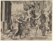 The Vestal Virgin Tuccia, mid-16th century. Creator: Master FG
