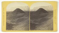 The "Vermillion Cliff," a typical plateau edge, as seen from Jacobs Pool, Arizona..., 1872. Creator: William H. Bell