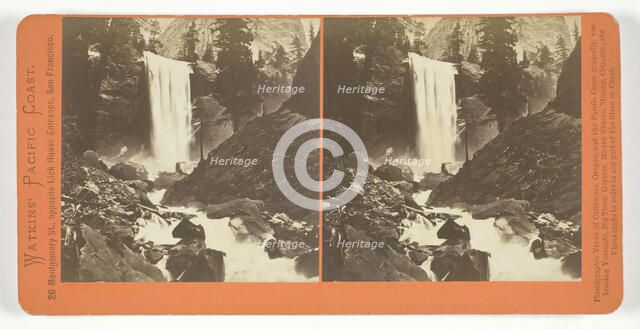 The Vernal Fall, 300 ft., Yosemite, 1861/76. Creator: Carleton Emmons Watkins.