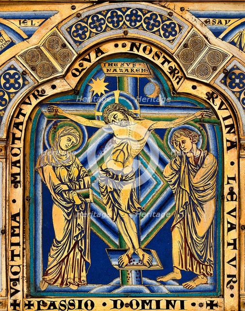 The Verdun Altar: The Crucifixion, 1181. Creator: Nicholas of Verdun (ca 1130/40-after 1205).