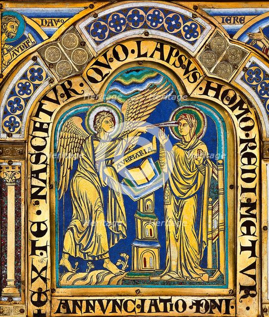 The Verdun Altar: The Annunciation, 1181. Creator: Nicholas of Verdun (ca 1130/40-after 1205).
