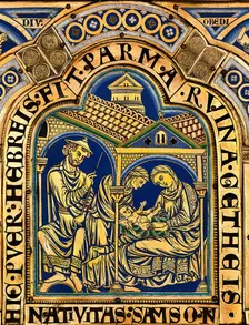 The Verdun Altar: The Birth of Samson, 1181. Creator: Nicholas of Verdun (ca 1130/40-after 1205)