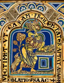 The Verdun Altar: The Sacrifice of Isaac, 1181. Creator: Nicholas of Verdun (ca 1130/40-after 1205)
