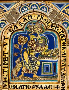 The Verdun Altar: The Sacrifice of Isaac, 1181. Creator: Nicholas of Verdun (ca 1130/40-after 1205)