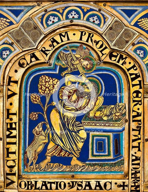 The Verdun Altar: The Sacrifice of Isaac, 1181. Creator: Nicholas of Verdun (ca 1130/40-after 1205).