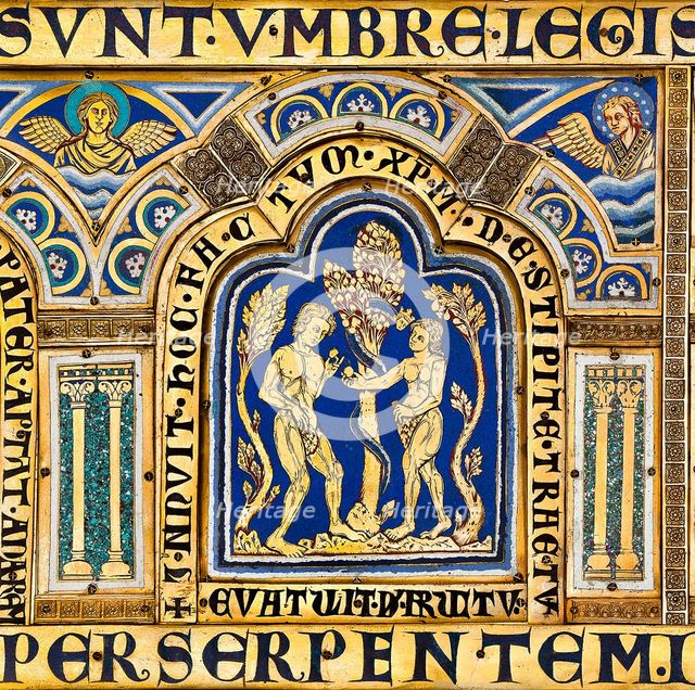The Verdun Altar: Fall of man, 1181. Creator: Nicholas of Verdun (ca 1130/40-after 1205).