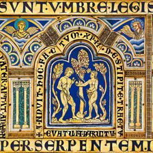 The Verdun Altar: Fall of man, 1181. Creator: Nicholas of Verdun (ca 1130/40-after 1205)