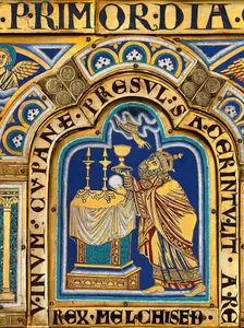 The Verdun Altar: Melchizedek, 1181. Creator: Nicholas of Verdun (ca 1130/40-after 1205)