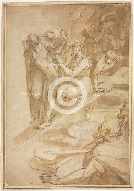 The Verification of the True Cross, c. 1590. Creator: Filippo Bellini (Italian, c. 1550-1603).