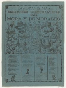 The very brave skeletons of Mora and of Morales, 1907., 1907. Creator: José Guadalupe Posada