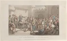 The Vicar Preaching to the Prisoners, from "The Vicar of Wakefield", May 1, 1817., May 1, 1817. Creator: Thomas Rowlandson