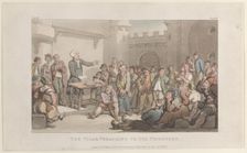 The Vicar Preaching to the Prisoners, from "The Vicar of Wakefield", May 1, 1817., May 1, 1817. Creator: Thomas Rowlandson