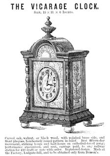 The Vicarage Clock, 1883. Creator: Unknown