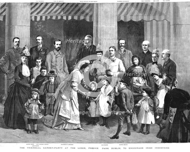 'The Viceregal garden-party at the Lodge, Phoenix Park, Dublin', 1886. Creator: Unknown.