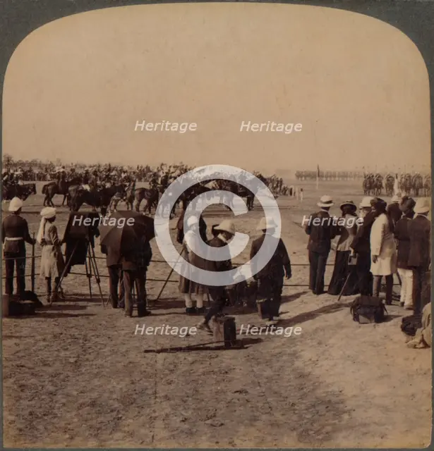 'The Viceroy Lord Curzon and Lord Kitchener at the Great Durbar Review, Delhi, India', 1903. Artist: Unknown.