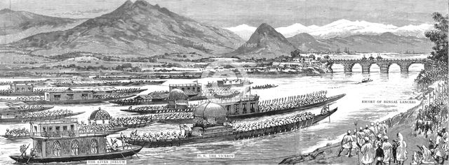 'The Viceroy's Tour in Kashmir - The Procession of Boats with His Excellency', 1891. Creator: Unknown.