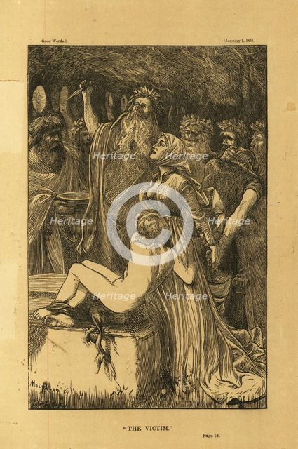 The Victim, 1868. Creator: Houghton, Arthur Boyd (1836-1875).