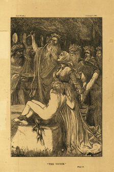 The Victim, 1868. Creator: Houghton, Arthur Boyd (1836-1875)