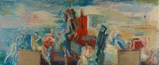 The Victor; Sketch for decoration for Ostensjo school in Oslo, probably 1926-1927. Creator: Bjarne Ness